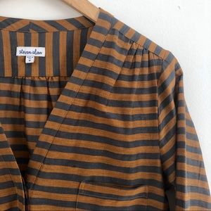 ⚫️ Steven Alan long sleeved striped blouse (M)